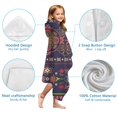 thumbnail image 7 of Purple Boho Tribal Floral and Mandalas Pattern Hooded Bath Towel，60"x35" for Ages 3 To 12 Kids, Quick Dry Lightweight Soft Microfiber Hood Beach Towel Cover Up for Kids, 7 of 7