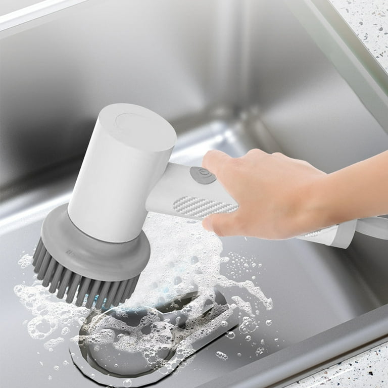 Electric Dish Brush Spinning Brush With 3 Brush Heads Bathroom Cleaning  Brush Scrub Brush For Bathtub Kitchen Sink Dish