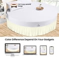 thumbnail image 4 of SGI Bedding Round Bed Skirt |Wrap Around Microfiber Bed Skirt | Fade Resistant, Wrinkle Free, Anti-static, Decorative, Extra Storage Space, Clutter-Free | 84" Diameter / 24" Drop, Ivory, 4 of 8