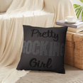 thumbnail image 4 of LALILO Throw Pillow Covers Rock Girl Pretty Shirt Girl Rock Quote Cushion Cover 18" x 18", 2 Pack, 4 of 6