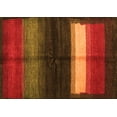 thumbnail image 1 of Ahgly Company Machine Washable Indoor Rectangle Abstract Orange Contemporary Area Rugs, 5' x 7', 1 of 1