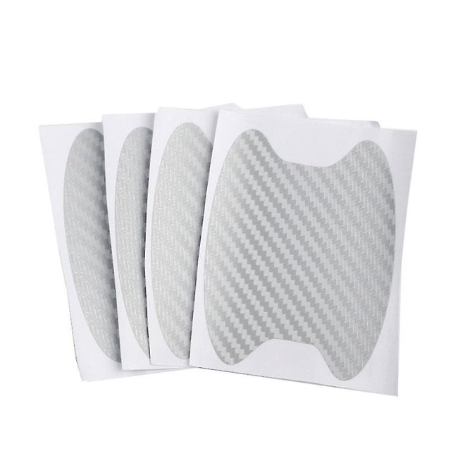 4 Uds película protectora de manija de coche pegatina de manija de puerta de fibra de carbono Invisible Universal para coche
