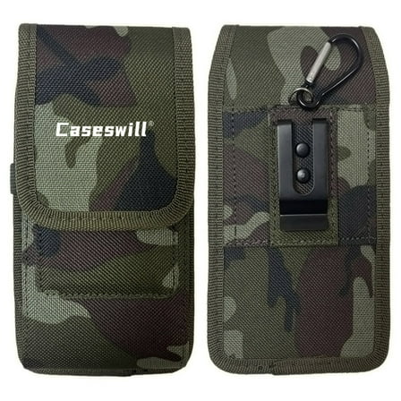 Caseswill For Samsung Galaxy S25,S24,S23,S22,S21,S20,S10,S9 Case Rugged Nylon Phone Belt Clip Holster Carrying Pouch with Card Holder