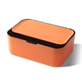 thumbnail image 2 of Caja de almacenamiento de tejidos Reutilizable con tapa de gran capacidad Toalla a prueba de polvo Organizador del dispensador Hogar para coches de sala de estar Naranja negra kenally HA012032-04B, 2 of 7