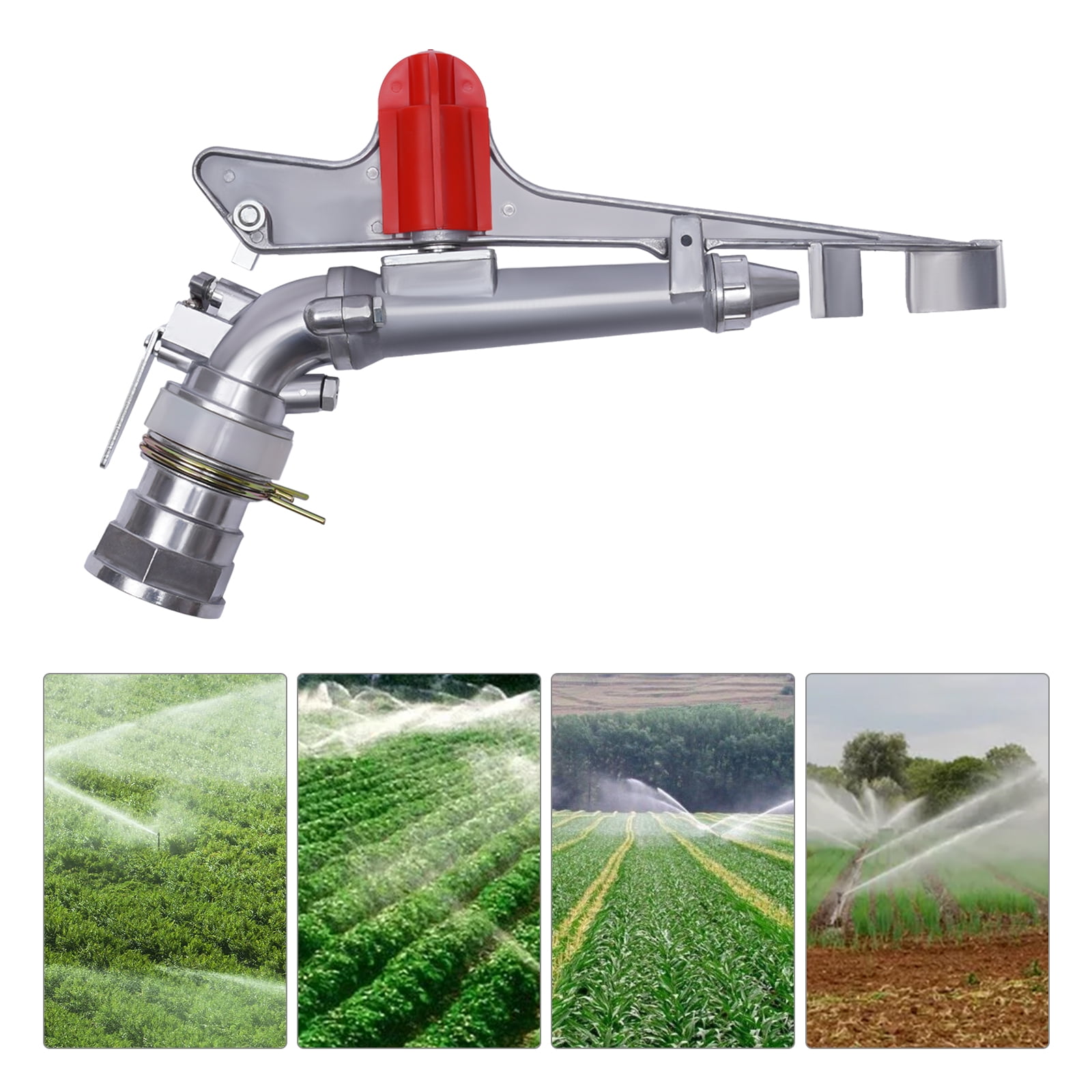 2 Inch Irrigation Spray Gun, 65-80M Large Impact Area 360 Adjustable Water Sprinkler for Large-Scale Agricultural Irrigation