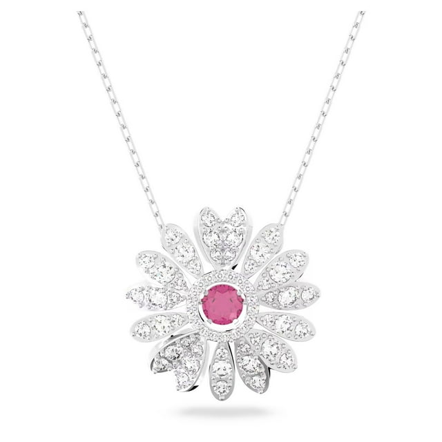 Swarovski Eternal Flower Pendentif - Fleur - Rose - Plaqué Rhodium