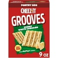 thumbnail image 3 of (12 pack) Cheez-It Grooves Sharp White Cheddar Crunchy Cheese Crackers, Snack Crackers, 9 oz, 3 of 11