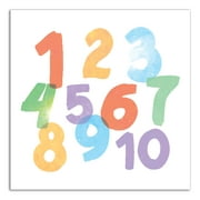 Creative Products Numbers One to Ten 16x16 Canvas Wall Art