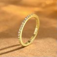 thumbnail image 7 of Ultra-fine Tail Ring Copper Women's 18K Gold Plating Engagement Cz Band Size 6/7, 7 of 7