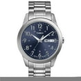 thumbnail image 1 of Timex  Mens South Street Sport Blue & Silver Tone Stainless Steel Expansion Band Watch, 1 of 1
