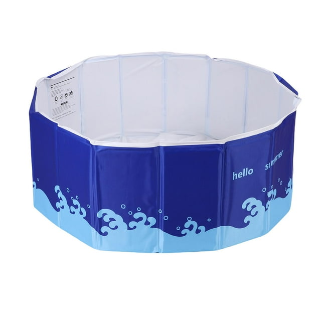 Foldable Pool, Cylindrical Swimming Pool, Non Inflatable Pool for Kids and Pets, Foldable Swimming Pool for Home Backyard Outdoor Camping
