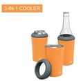 thumbnail image 2 of Zak Designs Zak Hydration 12 ounce Double Wall Stainless Steel Can and Bottle Cooler with Vacuum Insulation, Tangerine, 2 of 9
