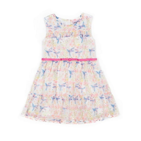 Sleeveless Butterfly All Over Print Dress (Baby Girls & Toddler Girls)