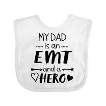 Inktastic My Dad is an Emt and a Hero Boys or Girls Baby Bib