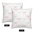 thumbnail image 4 of Multi-Size Linen Sofa Pillow Cover Invisible Zipper Open And Close Strong Use For Sofa Chair Garden Sofa Car Elegant Thin Pastel Satin Ribbon Bow Pattern 16"X16", 4 of 8