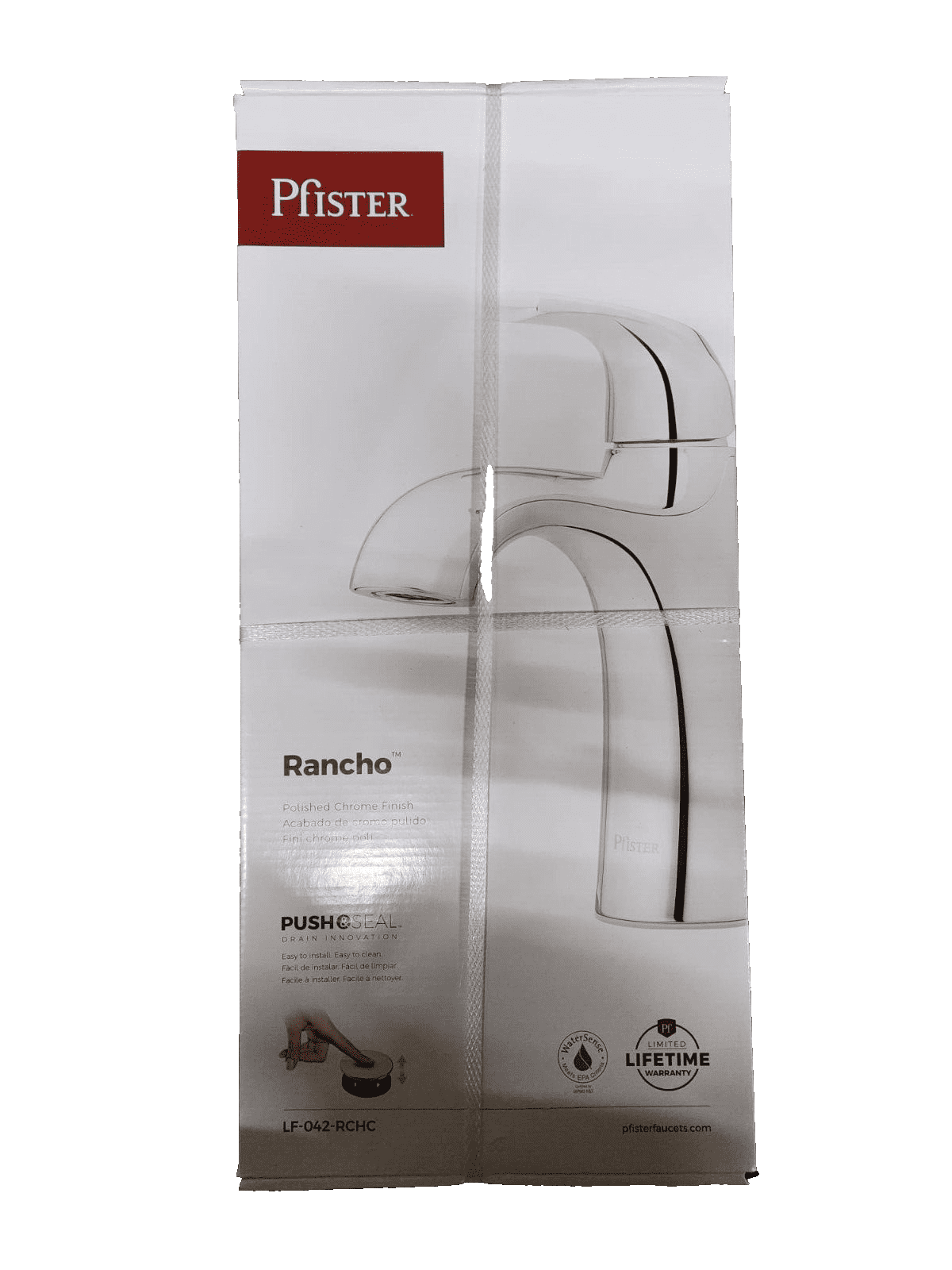 Pfister Rancho Single Control Bathroom Faucet, Polished Chrome