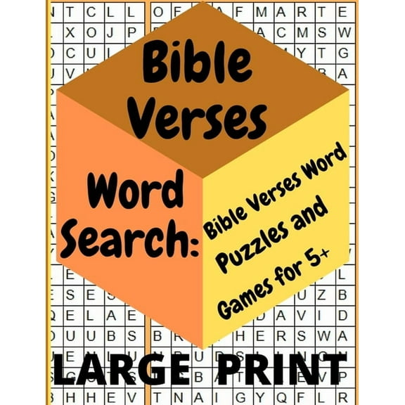 Bible Verses Word Search: Bible Verses Word Puzzles and Games for 5 : LARGE PRINT (Paperback)(Large Print)