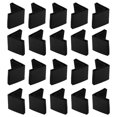 thumbnail image 1 of Unique Bargains 25mm x 25mm Angle Iron Foot L Shaped PVC Leg Cap Floor Protector Black 20 Pcs, 1 of 7