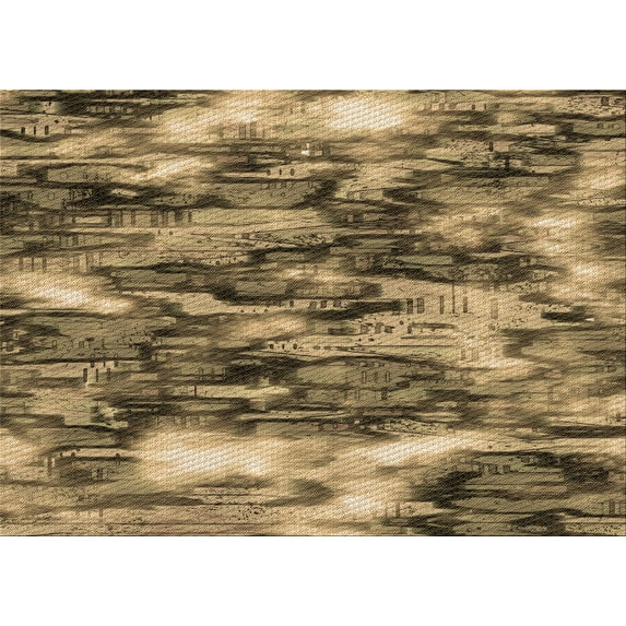 Ahgly Company Indoor Rectangle Patterned Metallic Gold Area Rugs, 8' x 10'