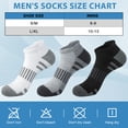 thumbnail image 4 of Loritta 12 Pairs Mens Socks Gray Running Ankle Socks Low Cut Cushioned Breathable Athletic Socks Mens Socks Size 10-13, 4 of 6
