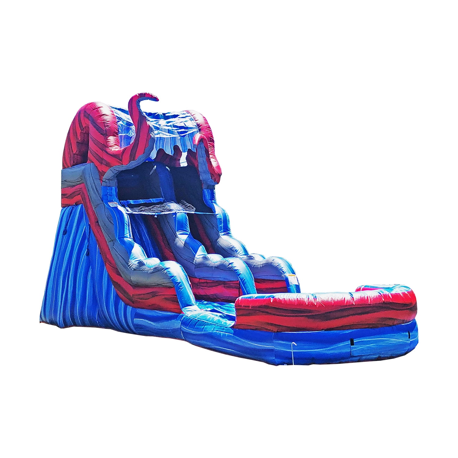 JumpOrange Commercial Grade Water Slide Inflatable with Splash Pool for Kids and Adults (with Blower), Ocean Theme
