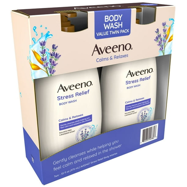 Aveeno Stress Relief Body Wash, 33 fl. oz., 2 pk. - Samsclub.com