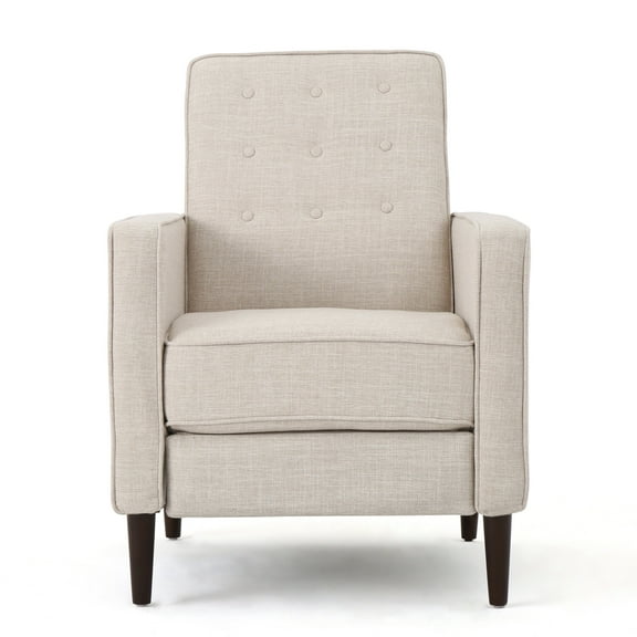 GDF Studio Macedonia Mid-Century Modern Button Tufted Fabric Recliner