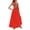 Red, variant on Warop Women's Backless Halter Neck Maxi Dress Sleeveless Tie Flowy Beach Vacation Dress Summer Trendy Solid Color Clothes