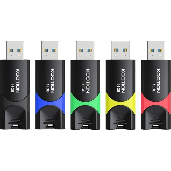 SHILIU-16 GB USB 3.0 Stick 5 Pack, USB Memory Flash Drive USB 3.0 Stick 16 GB Thumb Drive USB Drive with LED Indicator for Data Storage Jump Drive (16 GB 5Pack Mixcolor)