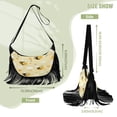 thumbnail image 3 of Fringe Crossbody Bag Women's Crossbody Handbags 13.39x6.69x3.62Inch Bank Card Bag Cash Bag Key Bag Go Shopping Fashion Smiling Bees Yellow Honeycomb, 3 of 7