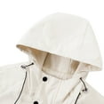 thumbnail image 4 of RYDCOT Men's Hooded Jacket Outdoor Waterproof Lightweight Windproof Long Sleeved Hooded Workwear Jacket Beige, 4 of 8