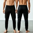 thumbnail image 2 of CUSTG Male Casual Pants Drawstring High Waist Cuffed Jogger Pants Slim Athletic Workout Trousers with Zipper Side Pockets For Running Minimalist Style Trousers, 2 of 6