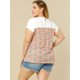 thumbnail image 5 of BluTop De Verano CamiEstampaFloral ManDolman TalExtPaMujer Beige XL, 5 of 6
