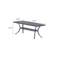 thumbnail image 4 of iPatio Cast Aluminum Patio Coffee Table for Indoor/Outdoor: Weather-resistant, Durable Casual Low Raised Rectangular Side Table, 4 of 4