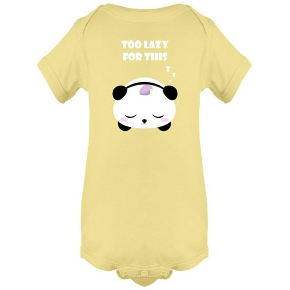 Too Lazy For This Panda Bodysuit Infant -Image by Shutterstock,  24 Months