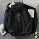 thumbnail image 4 of Sudadera con cremallera Gibobby Estampado diario Negro M, 4 of 5