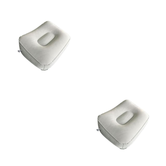 Reposapiés inflable Wosthever Almohada de aire Flocado suave PVC Gris 2Conjunto