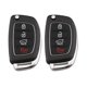 thumbnail image 1 of 2 Unids Cubierta de Llave de Carcasa de Mando Plegable para Coche Negro, 1 of 6