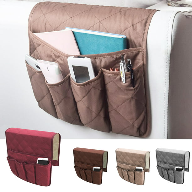 Tsv Anti Slip Armrest Caddy Pocket, Leather Armchair Caddy