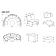 thumbnail image 3 of Highsound 9 Piece Patio Furniture Sectional Set, Outdoor All-Weather PE Rattan Wicker Conversation Set, Garden Sofa Set with Coffee Table and Couch Cushions, 3 of 14