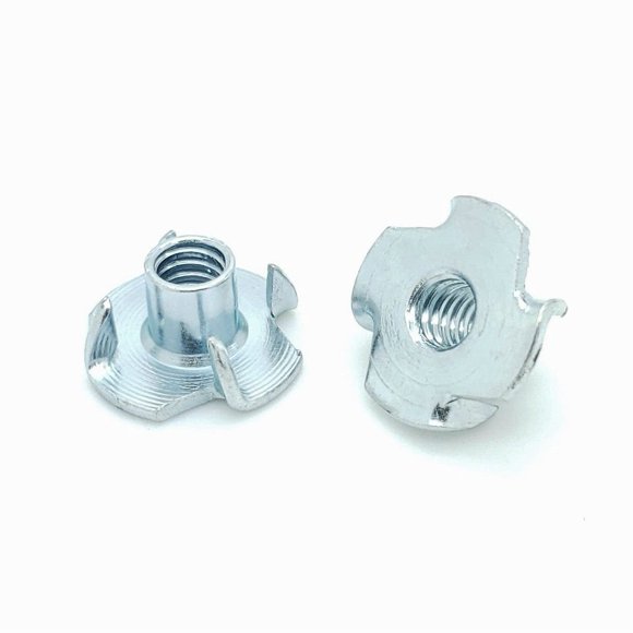 Fifty (50) Écrous à Quatre Dents Plaqués Zinc 1/4-20 x 5/16 Pouces (BCP678)