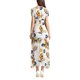 thumbnail image 2 of SAYOO Vestido bohemio femenino, estampado de flores de verano con cuello en V corto / media manga de una pieza para damas, S / M / L / XL / XXL SAYOO  moda, 2 of 5