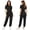 Black, variant on Coveralls for Women Oil-resistant Medical Nursing Uniform Short Sleeve Unitard Mechanic Jumpsuit Black XXL