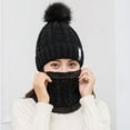 thumbnail image 4 of Spencer Women's Soft Warm Knit Hat, Scarf & Glove Set, Black, 2-Piece, 4 of 6