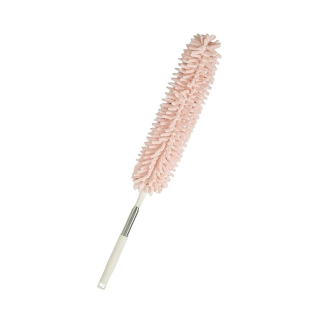 Xingzhi 1.3M Telescopic Ceiling Duster Bendable Duster Fan for Ceiling Car Cleaning pink