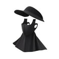 thumbnail image 4 of S SERENABLE Sun Hat Face Cover Cap Earloop Women for Sightseeing Outdoor Activities Work Black, 4 of 9