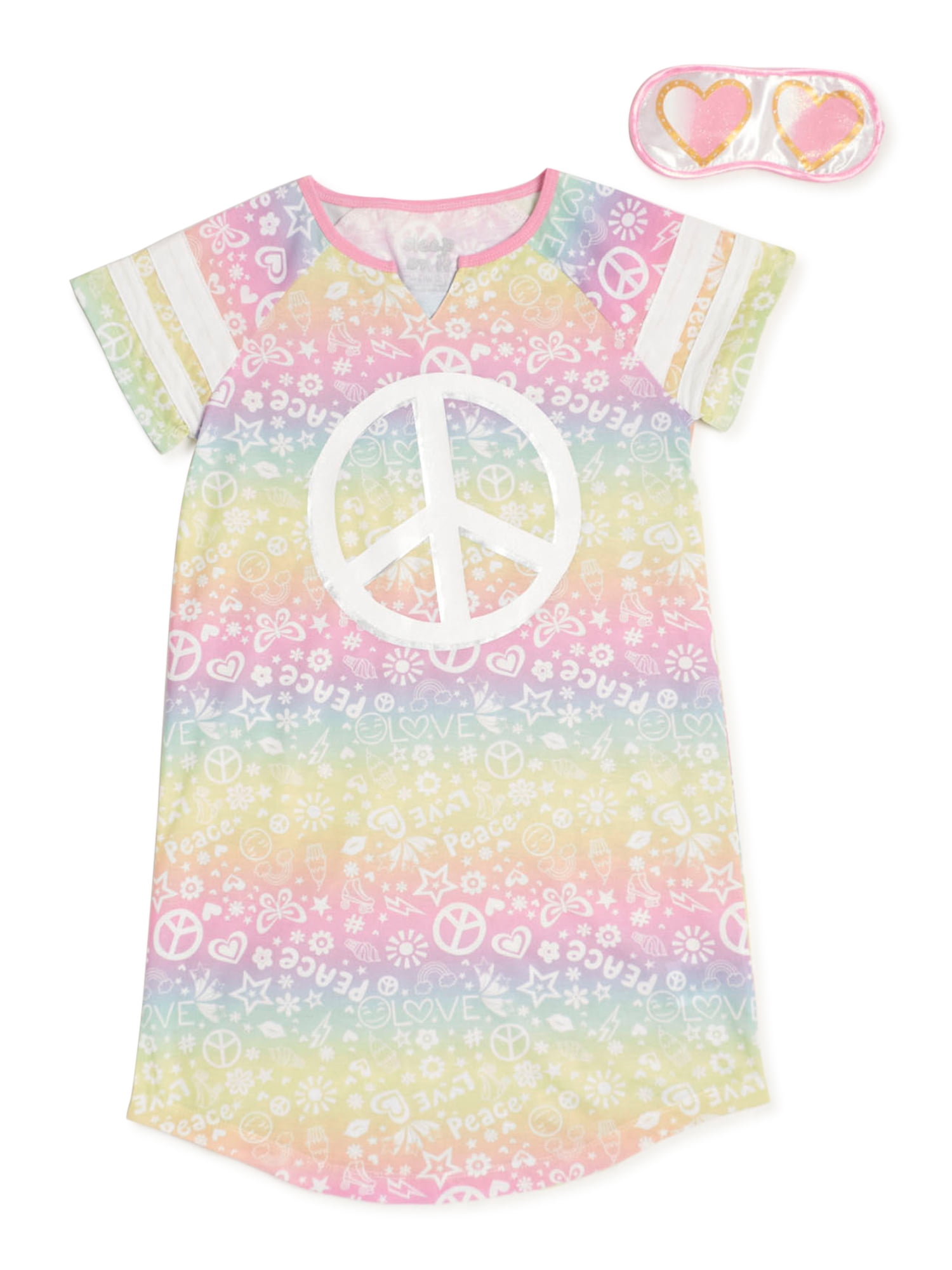 Sleep On It Girls' Nightgown with Eye Mask, Sizes 716