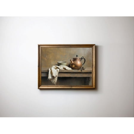 Farmhouse Still Life Rustic Farmhouse Print Poster Pottery Still Life Warm Tone Wall Art Poster Country Wall Art Poster E971, Unframed Poster Size 8x12 F03.1.18l141