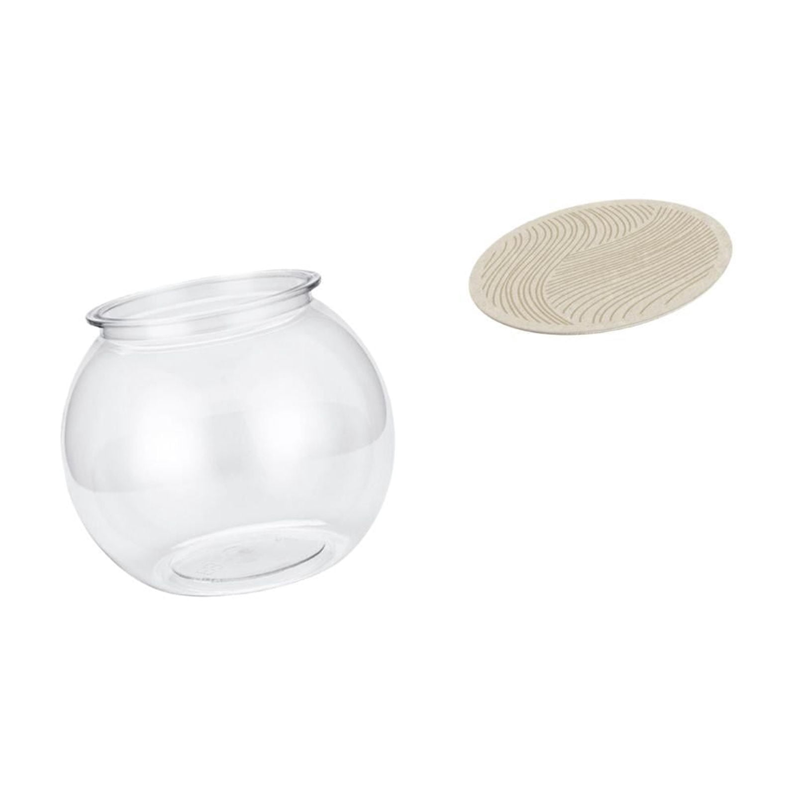 Desktop Aquarium Tank Transparent Fish Bowl Vase Lightweight PP Material for Office Living Room Table Decor Entryway