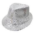 thumbnail image 2 of Evdexr 2026 Sequin Fedora Hat For Women Men Glitter Disco Retro Hats Shining Dance Western Hat Silver, 2 of 3